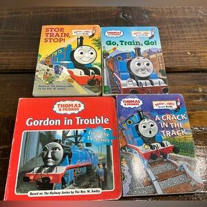 Vintage Lot of 4 Assorted Thomas the Train Sturdy Board Books 1998 2001
